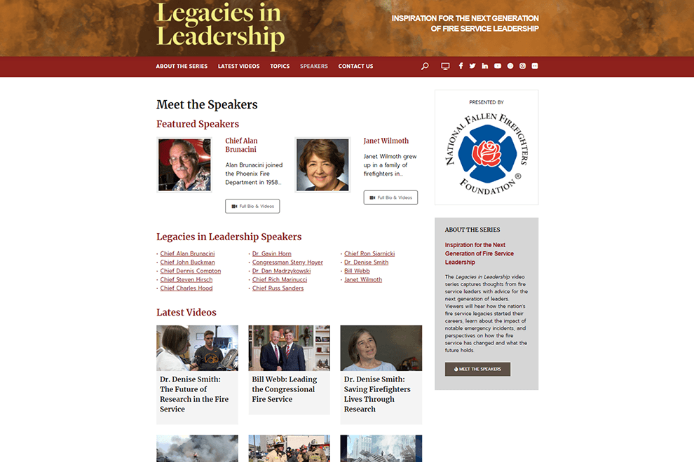 Legacies in Leadership Speakers Page