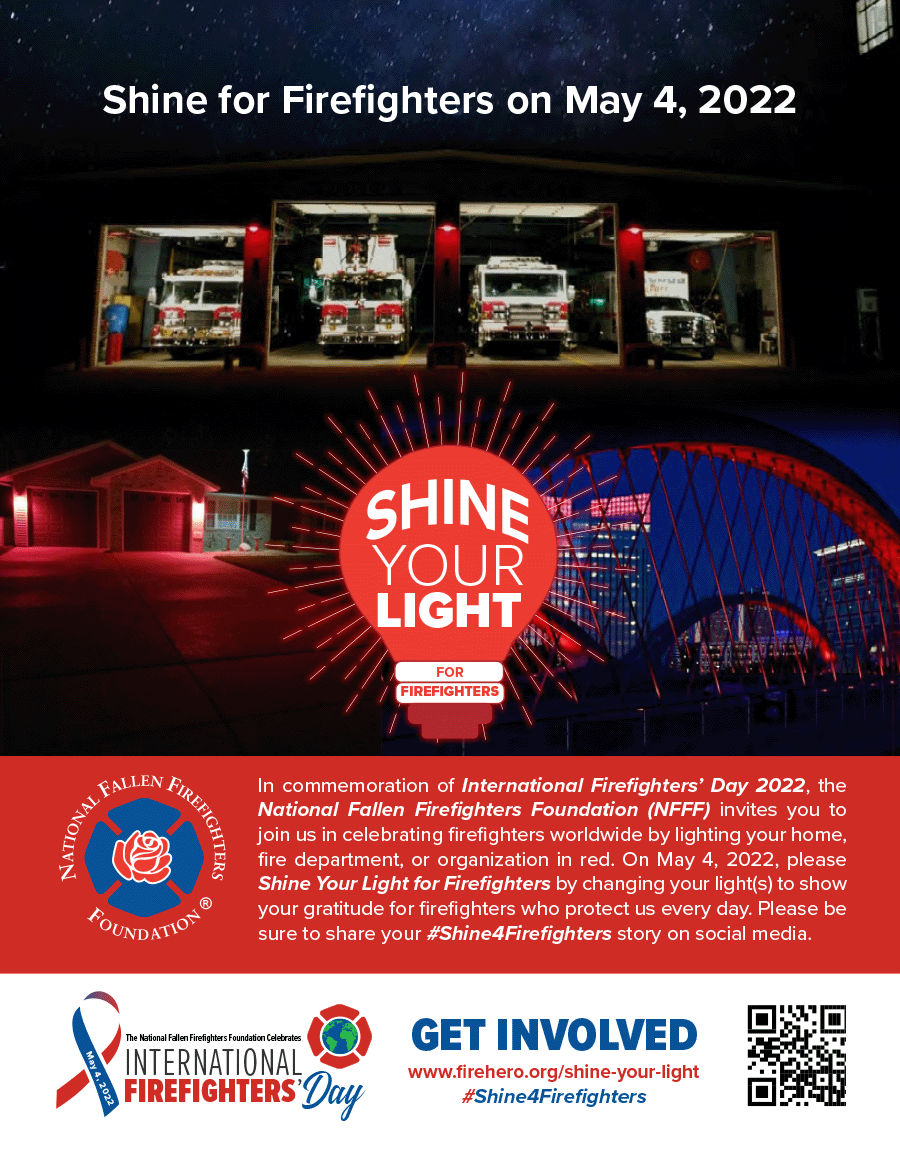 Shine Your Light for Firefighters 2022 Flyer
