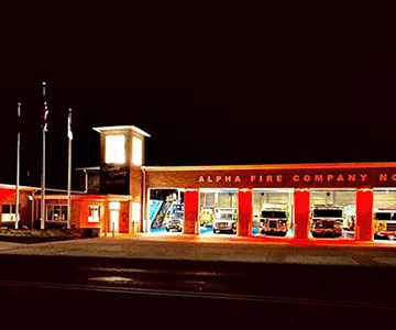 Fire Departments Lit for Firefighters