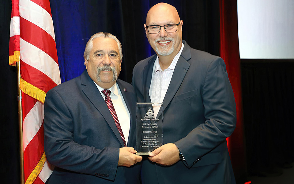 Chief Ron Siarnicki Named Fire Sprinkler Advocate of the Year