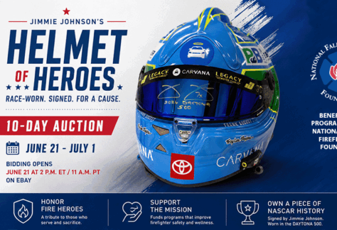 Jimmy Johnson Helmet for Heroes
